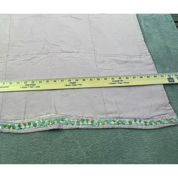 Vintage Baby Quilt Hand Embroidered Animals Pastel Crib Blanket Handmade 36x30 - Picture 10 of 16